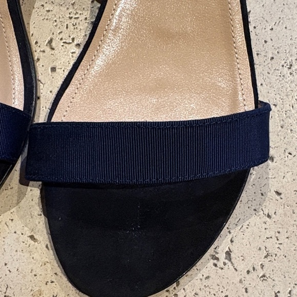 BNWOT Elegant Black & Blue Block Suede Strappy Sandals by Emme Parsons - Picture 4 of 7